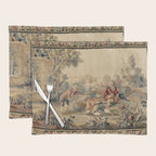 Aubusson  Antique French Tapestry Print Placemat Gallery Image 1