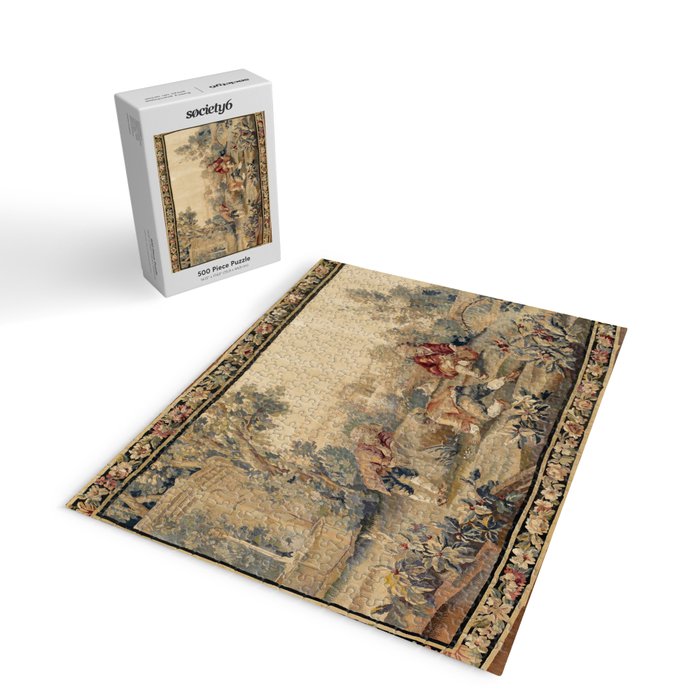 Aubusson  Antique French Tapestry Print Jigsaw Puzzle Gallery Image 2