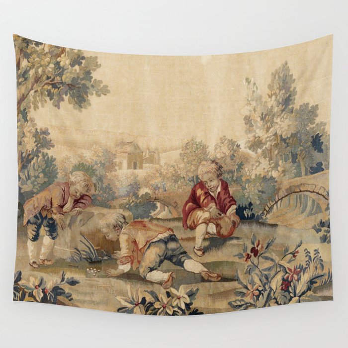 Aubusson  Antique French Tapestry Print Wall Tapestry Gallery Image 4