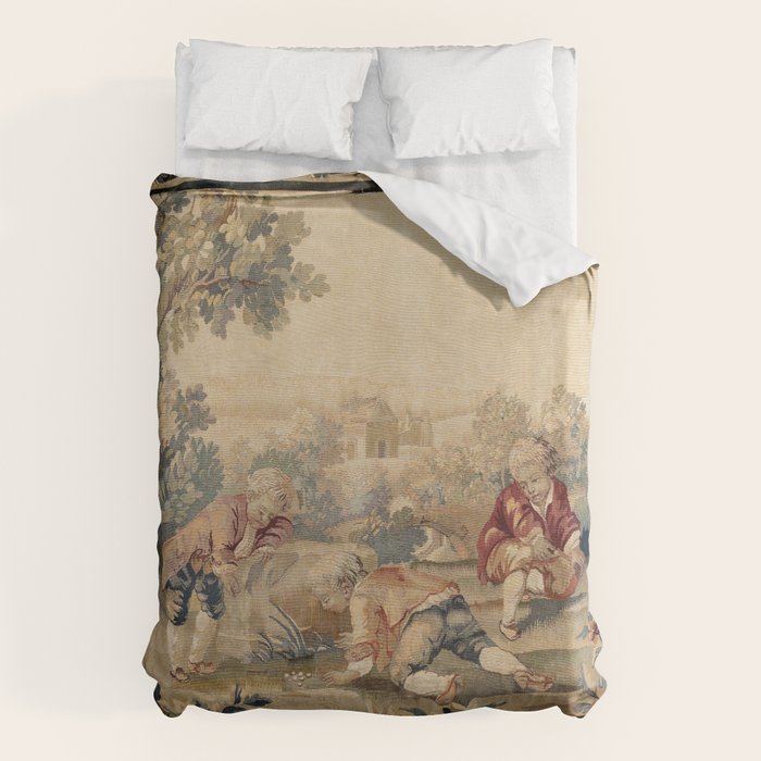 Aubusson  Antique French Tapestry Print Duvet Cover Gallery Image 1