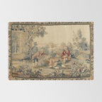 Aubusson  Antique French Tapestry Print Rug Gallery Image 2