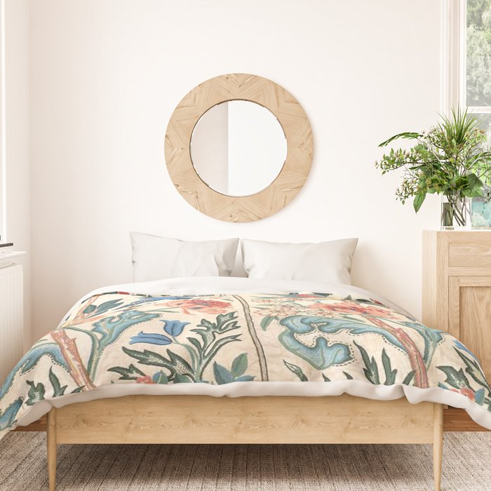 William Morris & May Morris Antique Chinoiserie Floral Duvet Cover Gallery Image 3