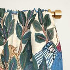 William Morris & May Morris Antique Chinoiserie Floral Window Curtain Gallery Image 2