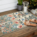 William Morris & May Morris Antique Chinoiserie Floral Outdoor Rug Gallery Image 2