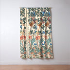 William Morris & May Morris Antique Chinoiserie Floral Window Curtain Gallery Image 3