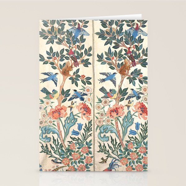 William Morris & May Morris Antique Chinoiserie Floral Stationery Card Gallery Image 2