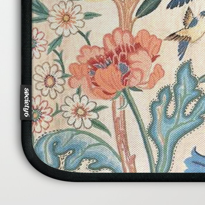 William Morris & May Morris Antique Chinoiserie Floral Laptop Sleeve Gallery Image 3