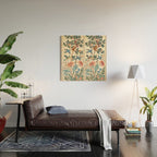 William Morris & May Morris Antique Chinoiserie Floral Wood Wall Art Gallery Image 2