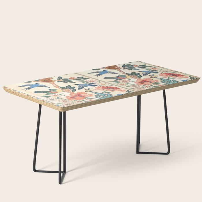 William Morris & May Morris Antique Chinoiserie Floral Coffee Table Gallery Image 1
