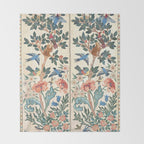 William Morris & May Morris Antique Chinoiserie Floral Throw Blanket Gallery Image 2