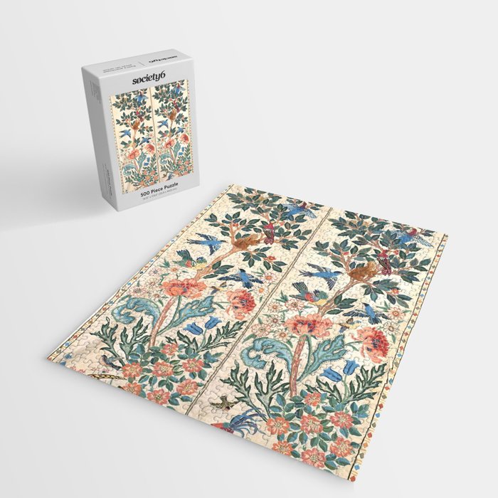 William Morris & May Morris Antique Chinoiserie Floral Jigsaw Puzzle Gallery Image 2
