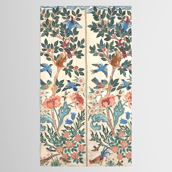 William Morris & May Morris Antique Chinoiserie Floral Tablecloth Gallery Image 2