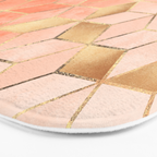 Soft Peach Gradient Cubes Bath Mat Gallery Image 3