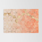 Soft Peach Gradient Cubes Rug Gallery Image 2