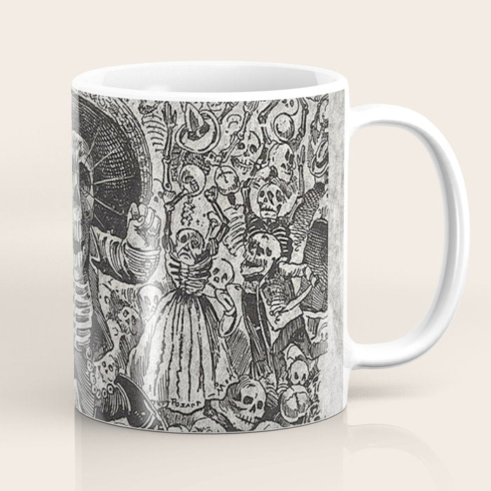 Calavera Oaxaqueña - Día de los Muertos - Mexican Day of the Dead by Jose Guadalupe Posada Coffee Mug Gallery Image 1