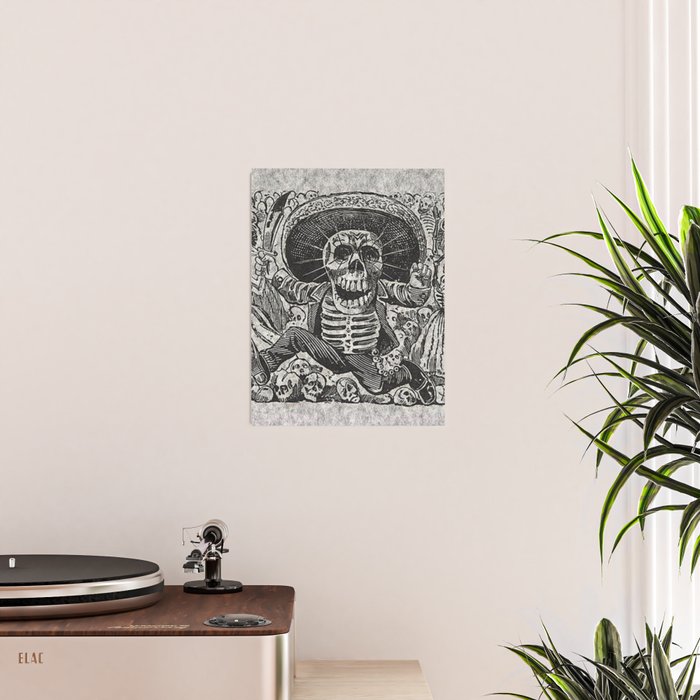 Calavera Oaxaqueña - Día de los Muertos - Mexican Day of the Dead by Jose Guadalupe Posada Poster Gallery Image 2
