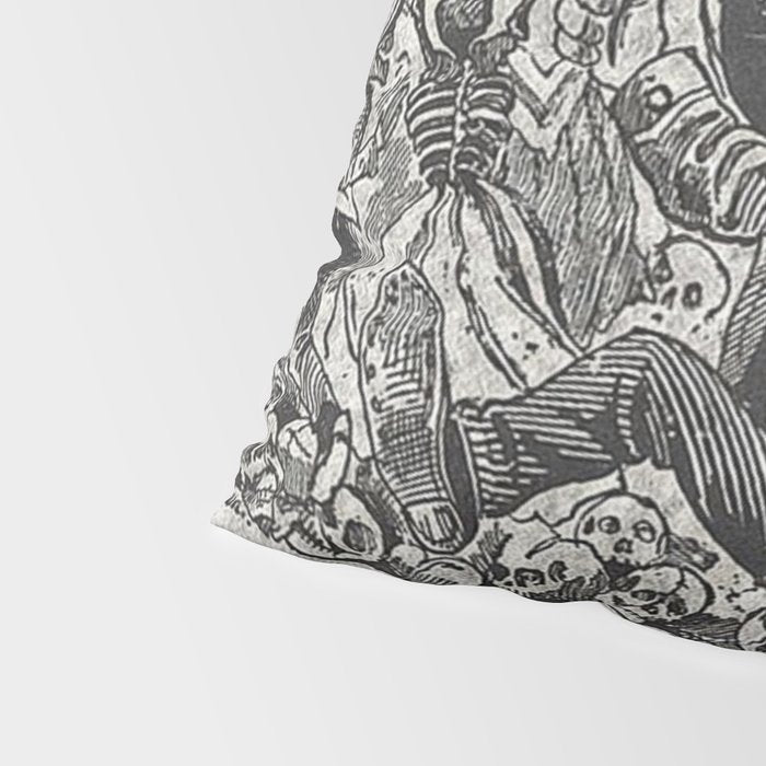 Calavera Oaxaqueña - Día de los Muertos - Mexican Day of the Dead by Jose Guadalupe Posada Pillow Sham Gallery Image 4