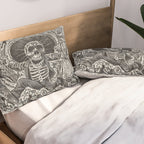 Calavera Oaxaqueña - Día de los Muertos - Mexican Day of the Dead by Jose Guadalupe Posada Pillow Sham Gallery Image 2