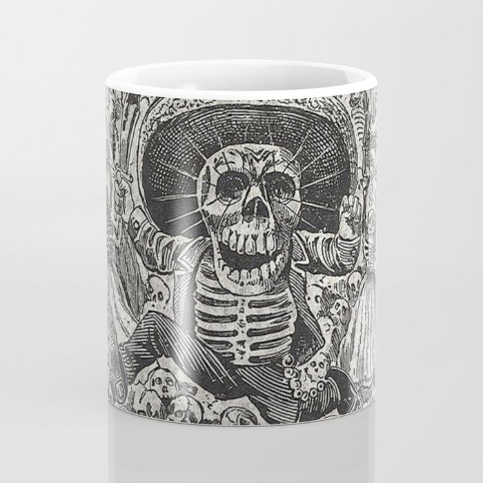 Calavera Oaxaqueña - Día de los Muertos - Mexican Day of the Dead by Jose Guadalupe Posada Coffee Mug Gallery Image 4