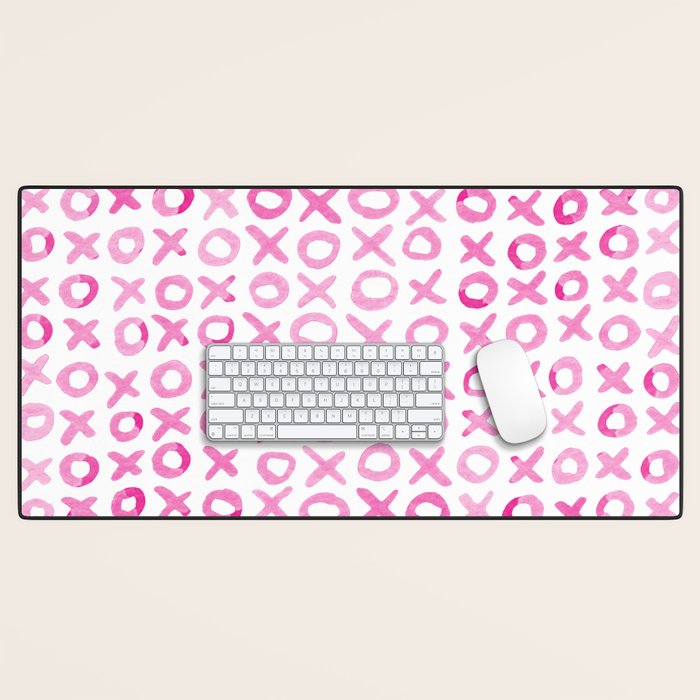 Xoxo valentine's day - pink Desk Mat Gallery Image 1