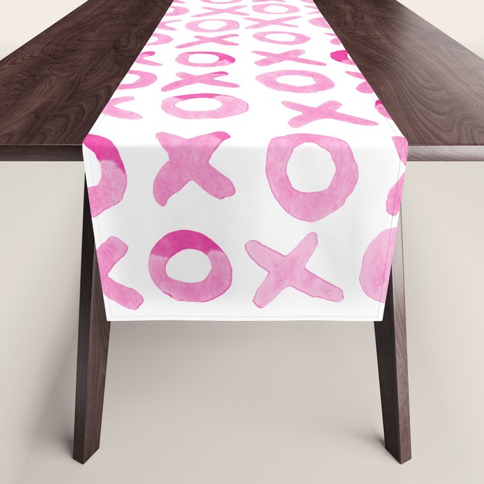 Xoxo valentine's day - pink Table Runner Gallery Image 1