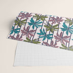 Retro Palm Springs vibes // white background highball green peacock blue and dry rose palm trees oxford navy blue lines Wrapping Paper Gallery Image 2