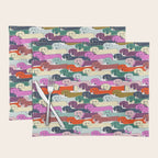 colored doggie pattern Placemat Gallery Image 1