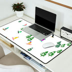 Aerial downhill snowboarders illustration Desk Mat Gallery Image 2