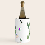 Aerial downhill snowboarders illustration Wine Chiller Gallery Image 3