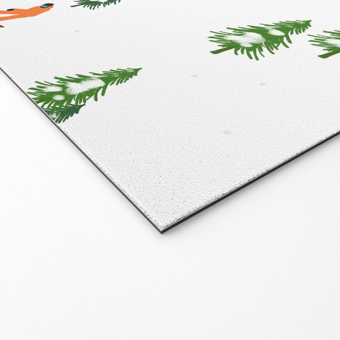 Aerial downhill snowboarders illustration Welcome Mat Gallery Image 2