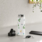 Aerial downhill snowboarders illustration Water Bottle Gallery Image 4