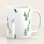 Aerial downhill snowboarders illustration Coffee Mug Gallery Image 1
