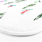 Aerial downhill snowboarders illustration Bath Mat Gallery Image 3