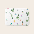 Aerial downhill snowboarders illustration Bath Mat Gallery Image 1