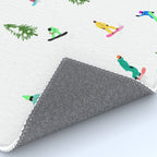 Aerial downhill snowboarders illustration Rug Gallery Image 4