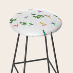 Aerial downhill snowboarders illustration Stool Gallery Image 2