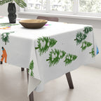 Aerial downhill snowboarders illustration Tablecloth Gallery Image 3