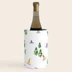 Aerial downhill snowboarders illustration Wine Chiller Gallery Image 1