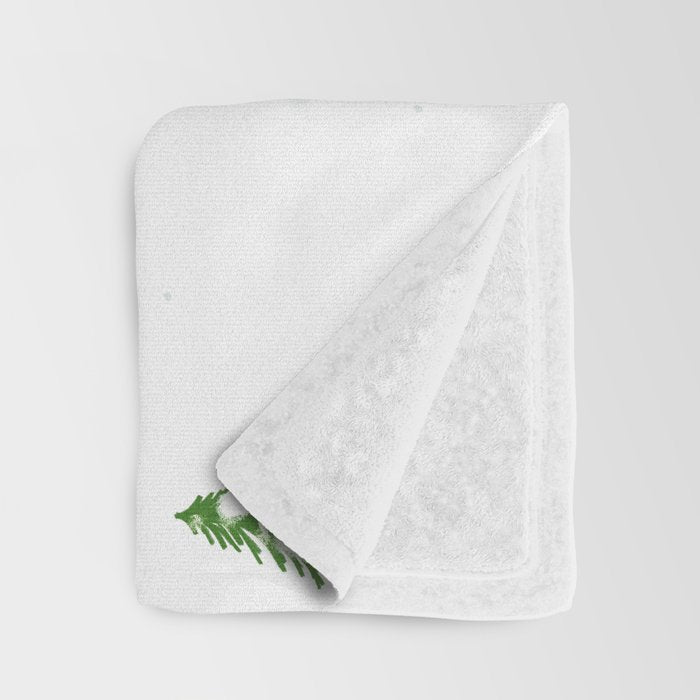 Aerial downhill snowboarders illustration Throw Blanket Gallery Image 3