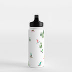 Aerial downhill snowboarders illustration Water Bottle Gallery Image 3