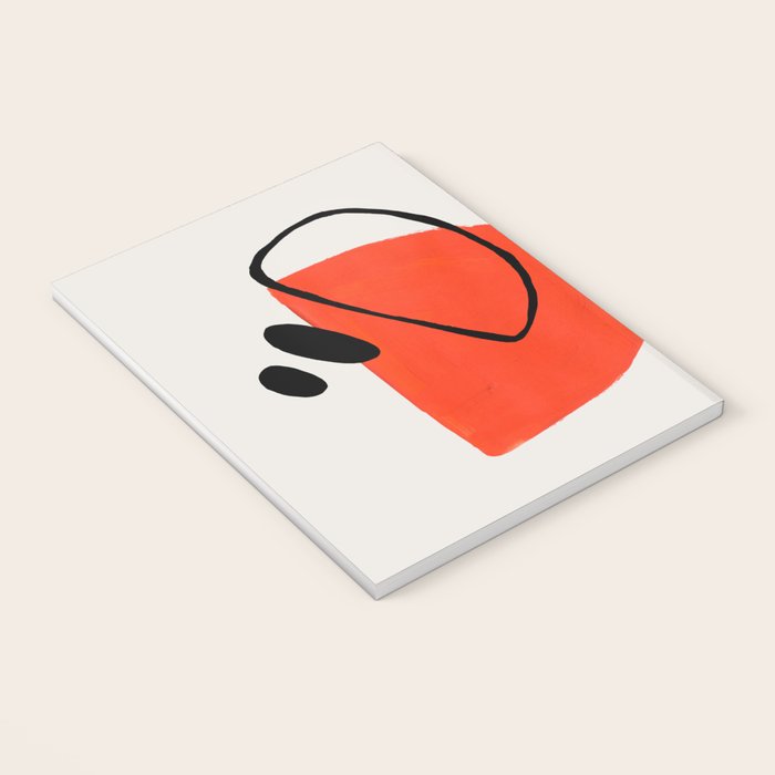 Orbital Fusion Yellow Orange Retro Mid Century Funky Fun Shapes Pattern by Ejaaz Haniff Notebook Gallery Image 3