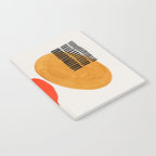 Orbital Fusion Yellow Orange Retro Mid Century Funky Fun Shapes Pattern by Ejaaz Haniff Notebook Gallery Image 2