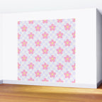 Retro pastel flower checkered art pattern Wall Mural Gallery Image 2