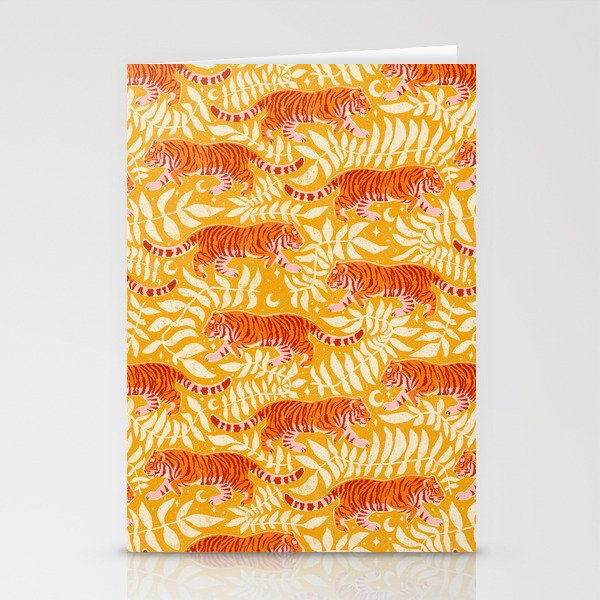 Tigers - pink, red, and saffron  Stationery Card Gallery Image 2