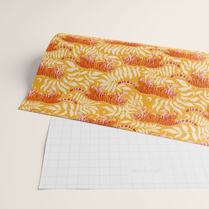 Tigers - pink, red, and saffron  Wrapping Paper Gallery Image 2