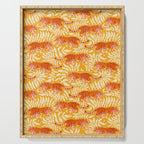 Tigers - pink, red, and saffron  Serving Tray Gallery Image 1