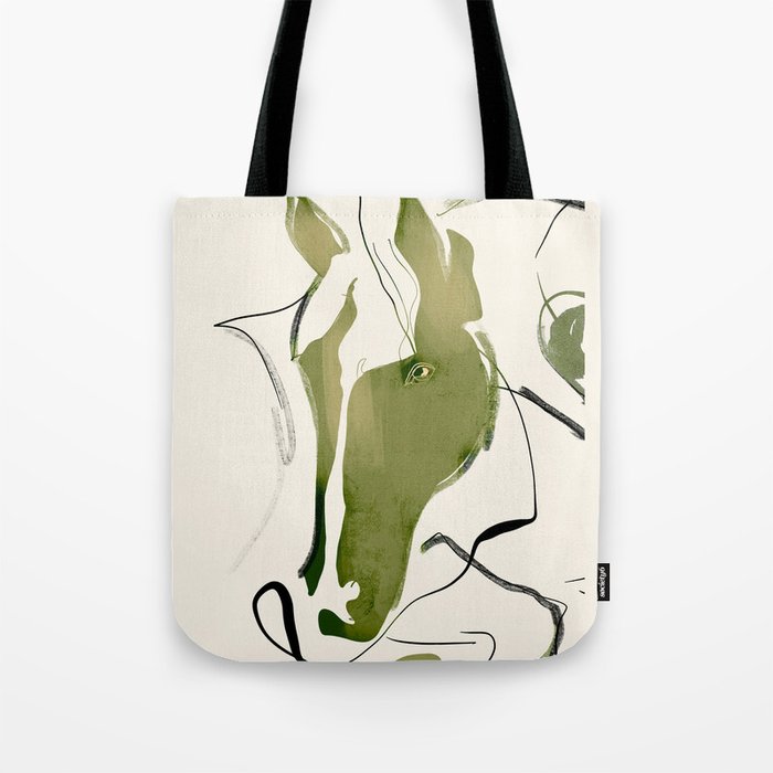 Abstract Minimal Horse Tote Bag Gallery Image 1