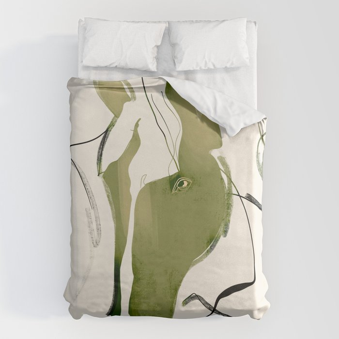 Abstract Minimal Horse Duvet Cover Gallery Image 1