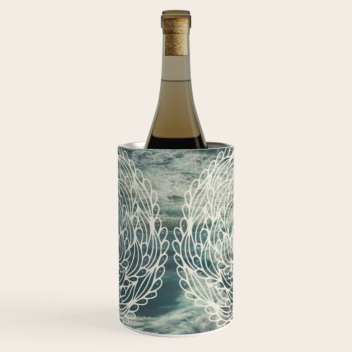 Mandala Ocean Waves Wine Chiller Gallery Image 2