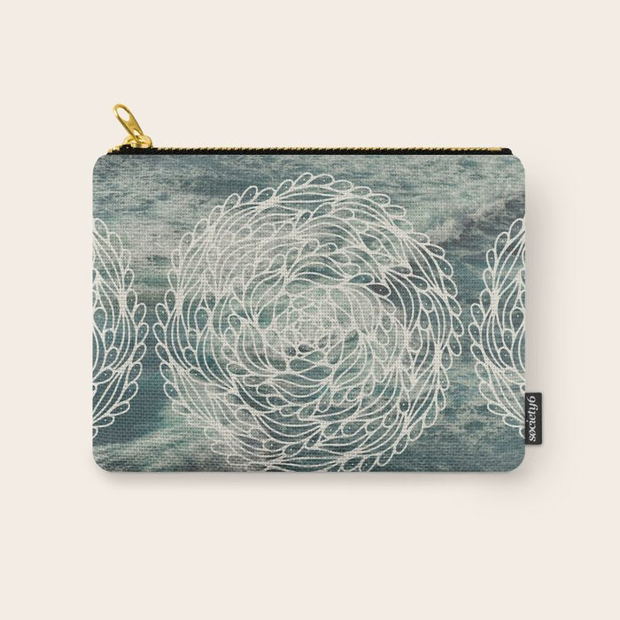 Mandala Ocean Waves Carry All Pouch Gallery Image 1